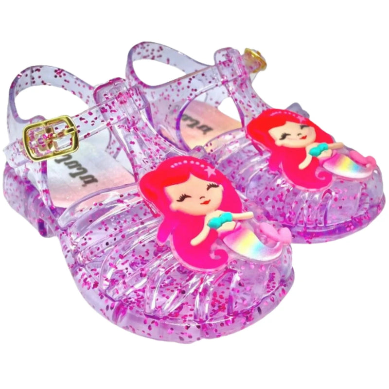 Sandália Glitter Sereia Infantil