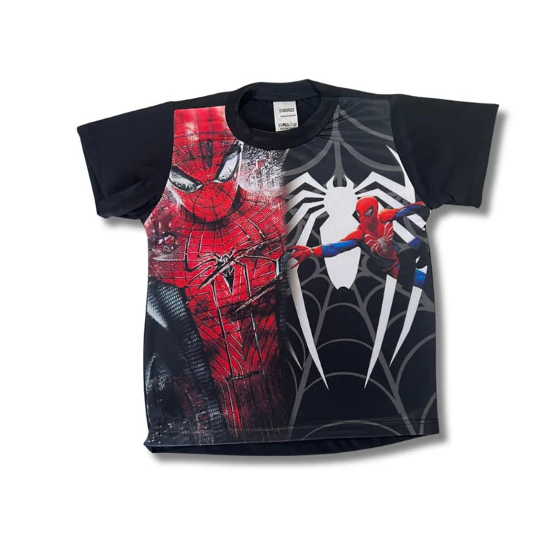 KIT Tênis infantil Homem-Aranha Led com chinelo e camisa