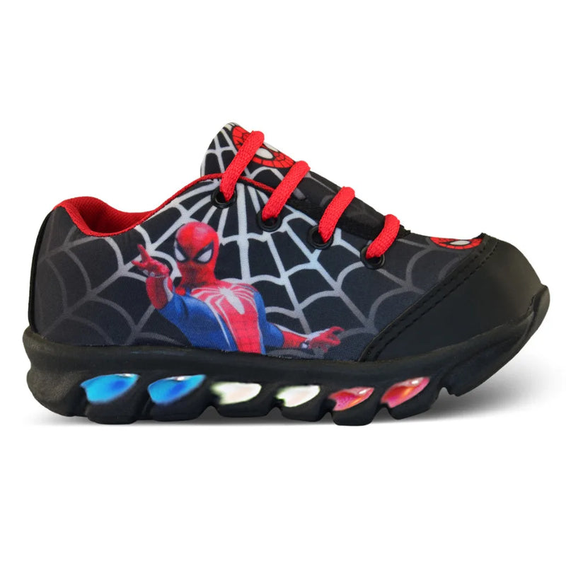 Kit Tênis infantil led homem aranha com chinelo