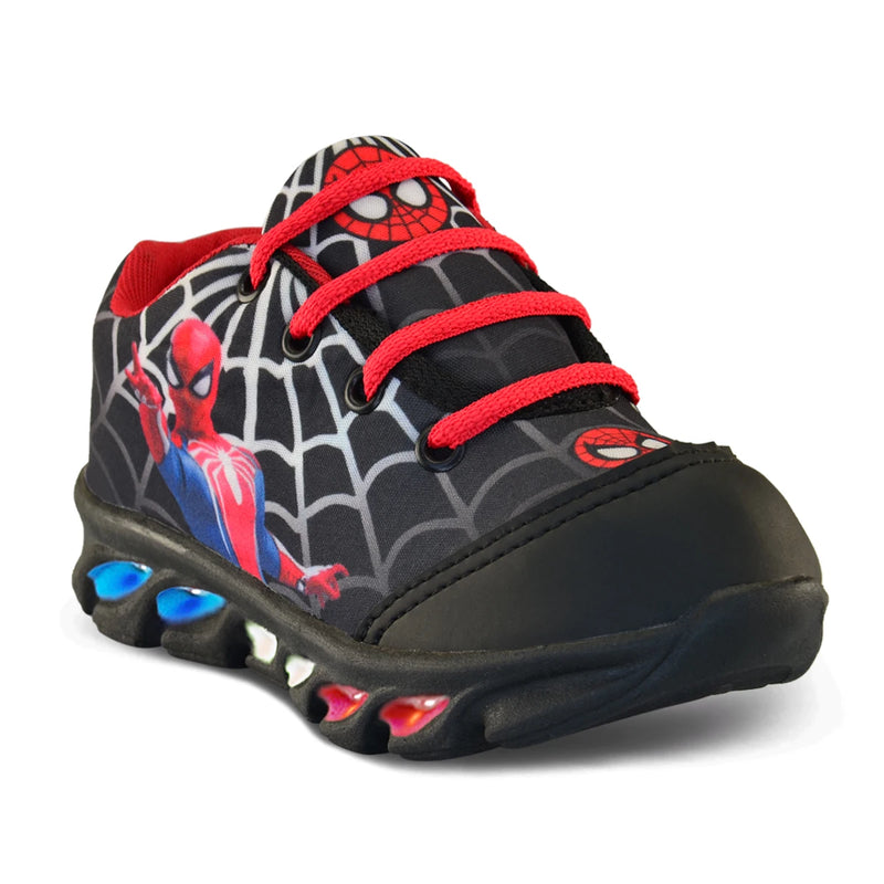 KIT Tênis infantil Homem-Aranha Led com chinelo e camisa