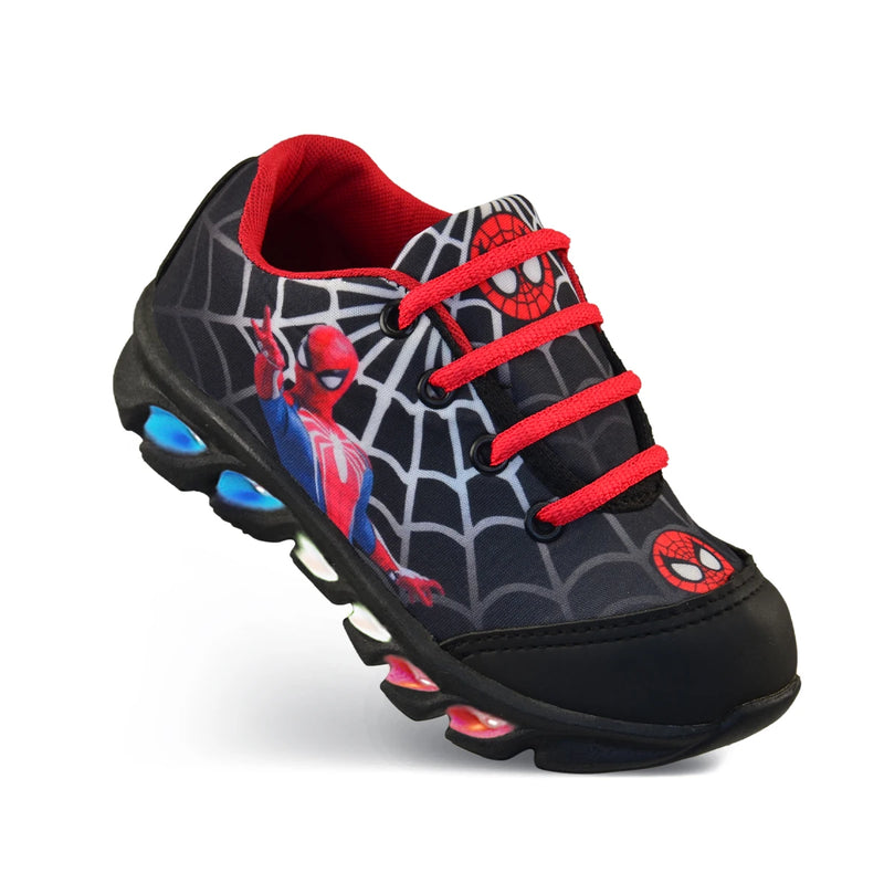 Kit Tênis infantil led homem aranha com chinelo