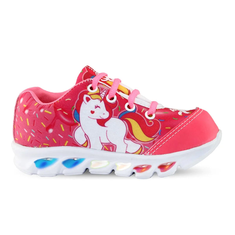 KIT Tenis Led Infantil Unicórnio Relógios e óculos