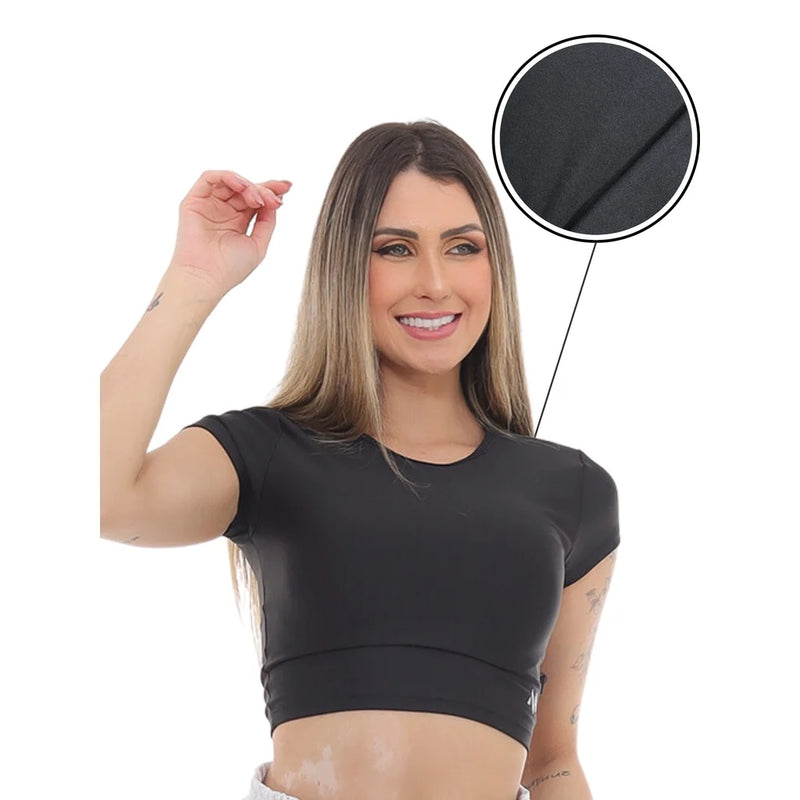 Cropped Feminino fitness FELPUDO